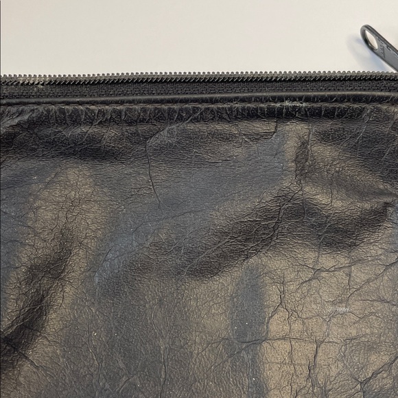 Vintage 1960’s Black Leather Zipper Coin Pouch - Picture 3 of 3